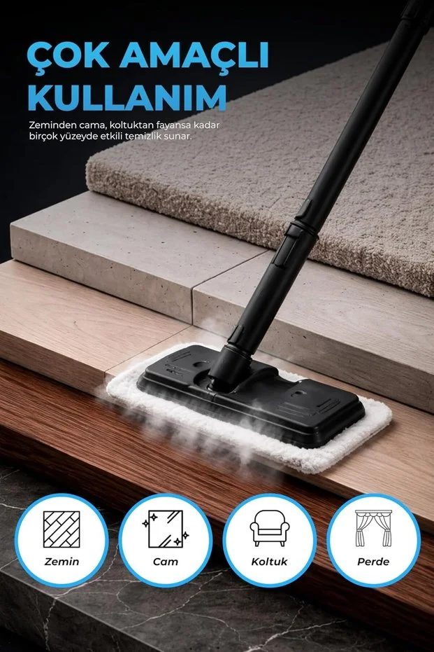 CB- 02A Buharlı Temizlik Makinası - Buharlı Temizleyici - Floor Max Set